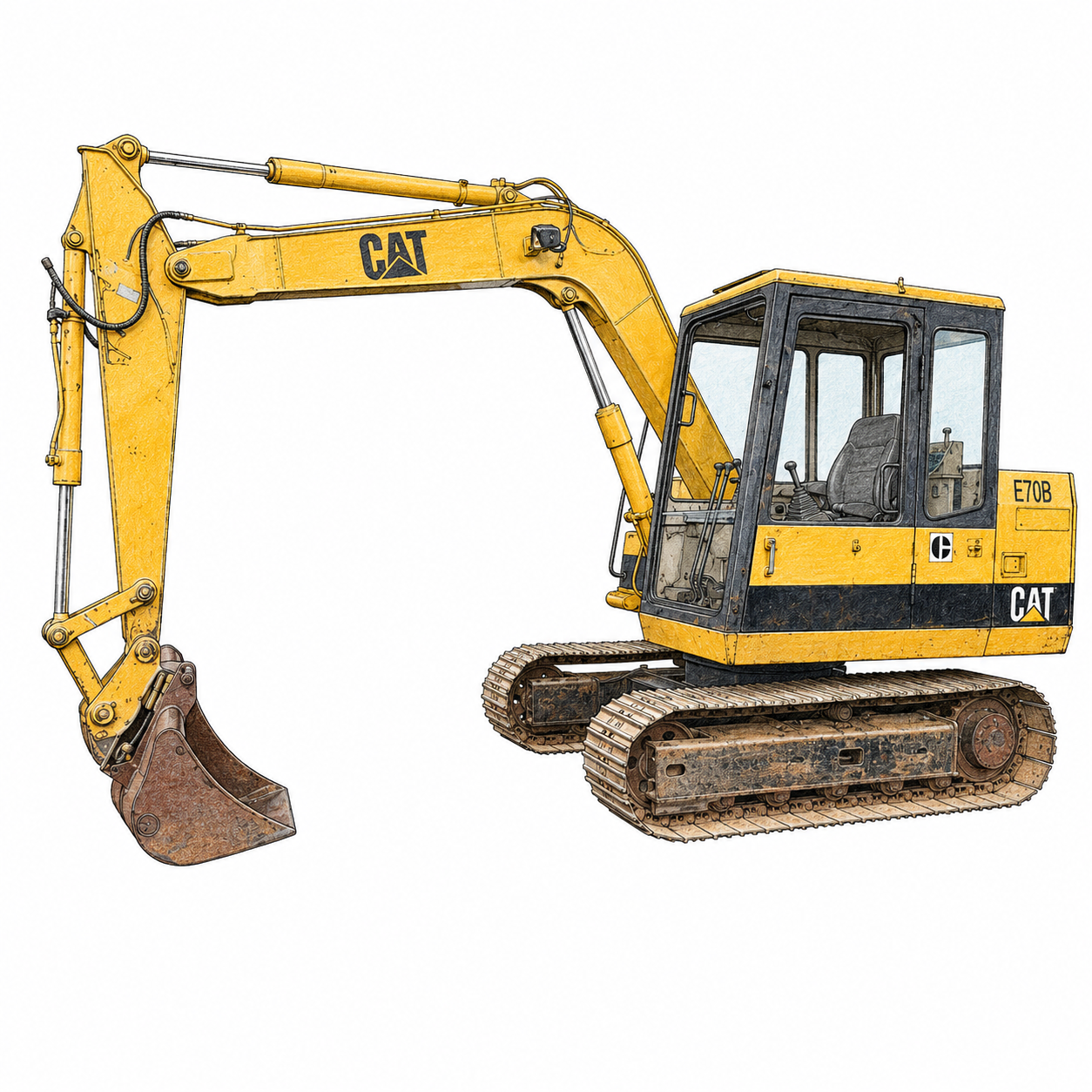 Cat E70B/307 Excavator Pins & Bushings | Broken Tractor